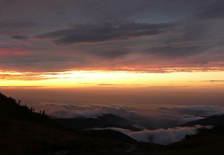 昨夜の夕焼け　　刻々と変化する色の様が素敵だったの画像